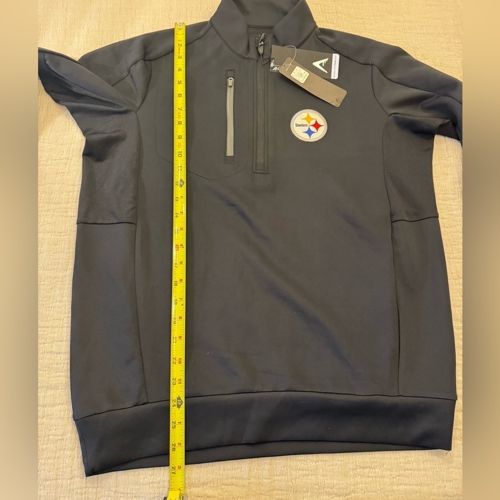 New! Men's Pittsburgh Steelers Antigua Generation Quarter-Zip Jacket, sz M - Picture 11 of 13